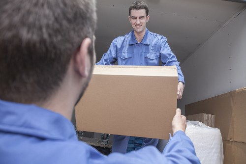 Removal van ready for a central London move in Marylebone