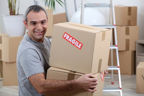 Business furniture and equipment ready for a central London office move