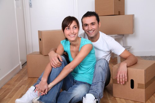 Moving boxes and furniture for a transparent quote in Marylebone
