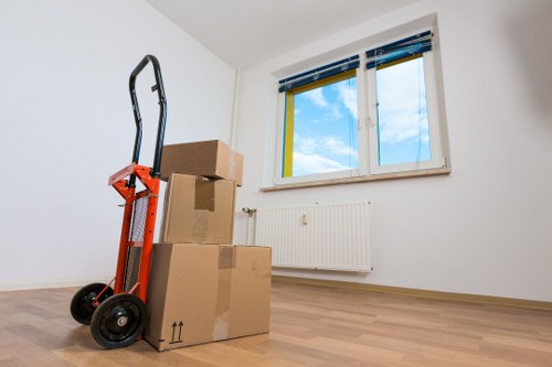 Man with van service booking and loading illustration