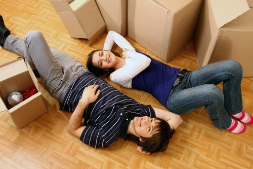Careful furniture delivery and unloading in Marylebone streets