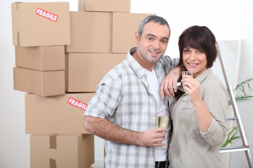 Assorted packing materials and cartons for central London relocation